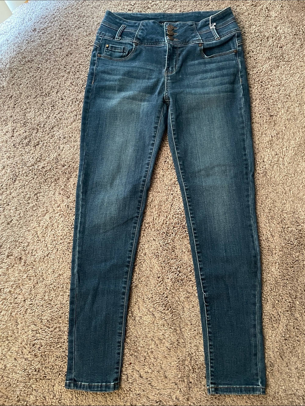 Women's Dark Indigo Stretch Skinny Jeans
